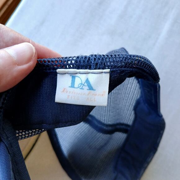 Vintage DA Trucker Hat baseball cap OSFA navy snapback breathable mesh - Picture 5 of 6